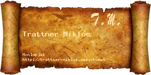 Trattner Miklós névjegykártya